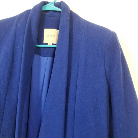 Mason Virgin Wool Blend Lambskin Open Cardigan Blazer - Picture 8 of 14